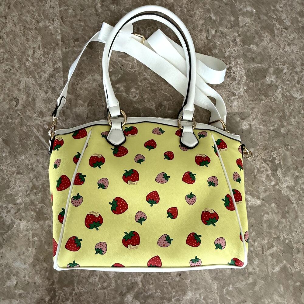 Juicy Couture Sweet N Juicy FR Tote Strawberry Yellow - Picture 8 of 10